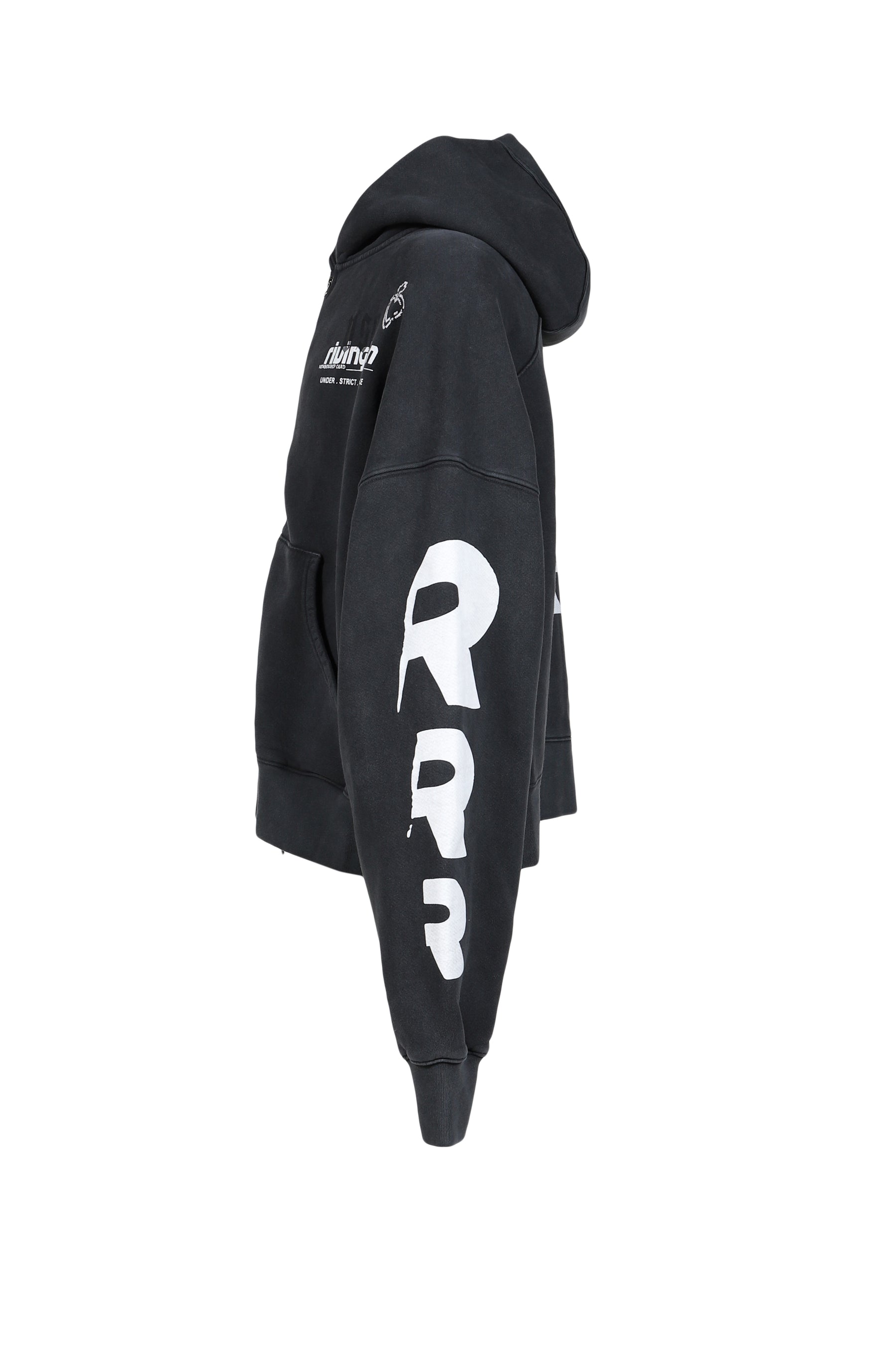 RRR123 アールアールアール SS26 MEMBERSHIP USO ZIP HOODIE / BLK