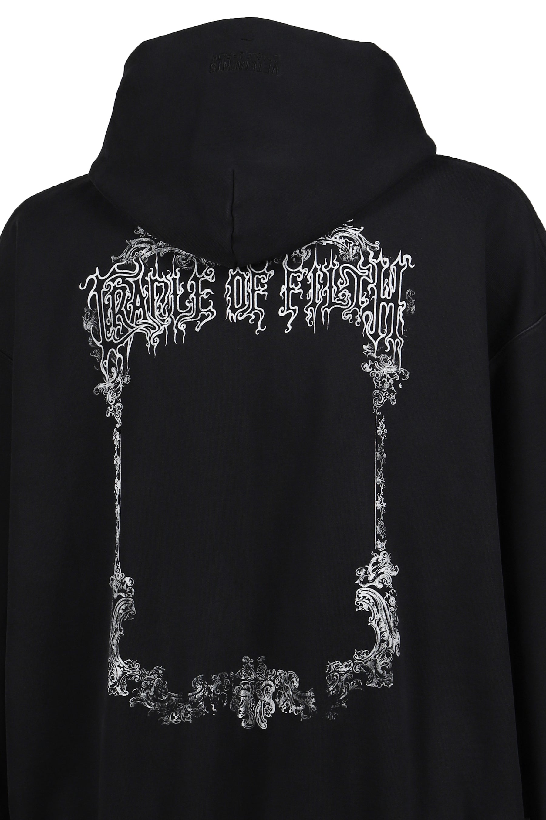 COF BUTTERFLY OVERSIZED ZIP-UP HOODIE / WASHED BLK 