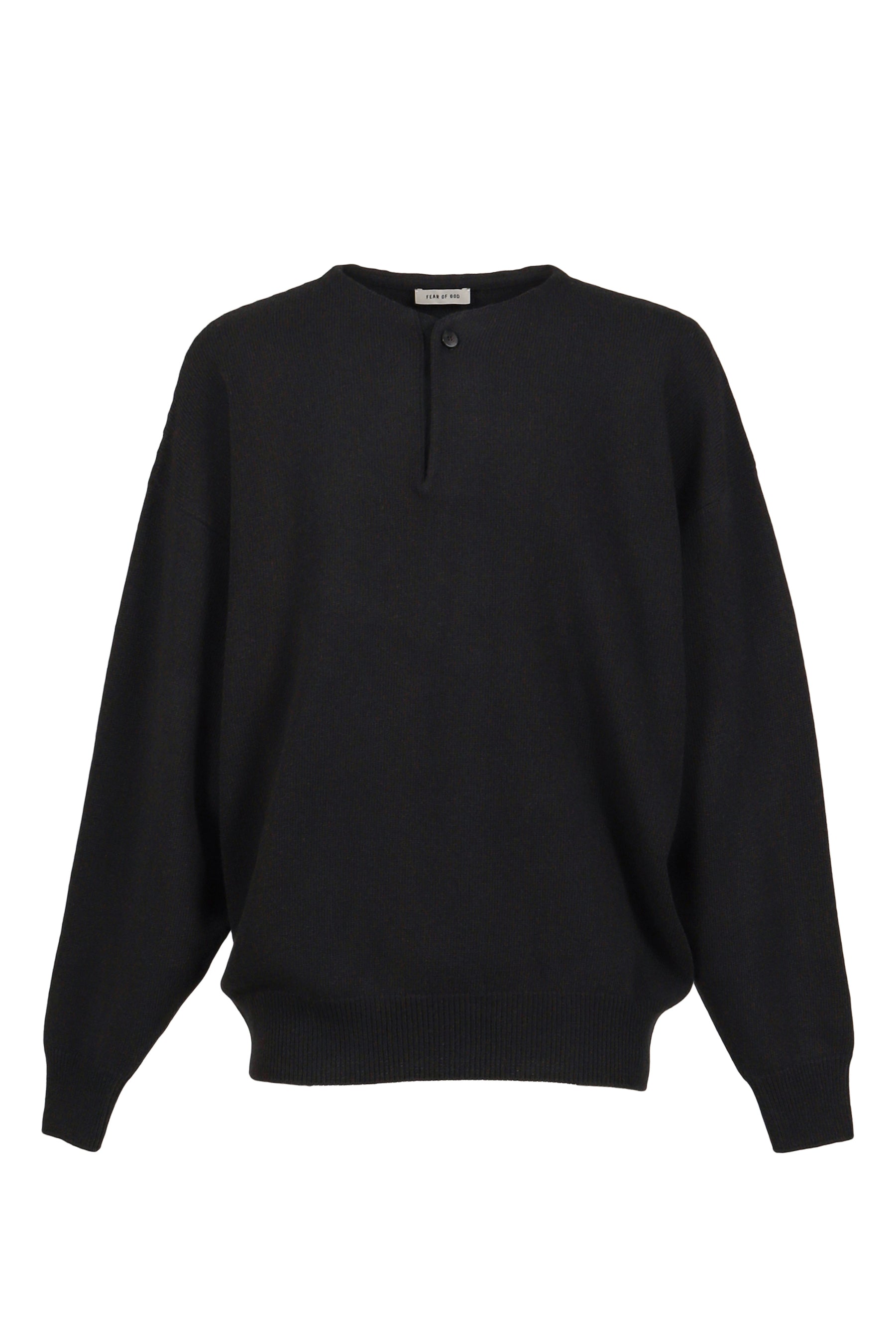 HENLEY SWEATER / BLK