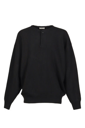 HENLEY SWEATER / BLK