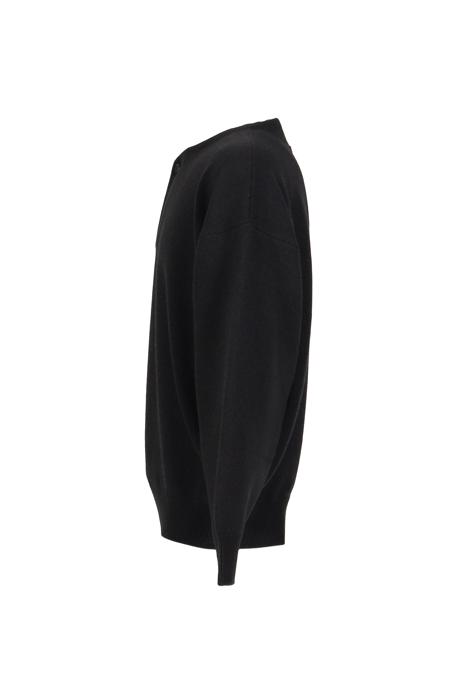 HENLEY SWEATER / BLK