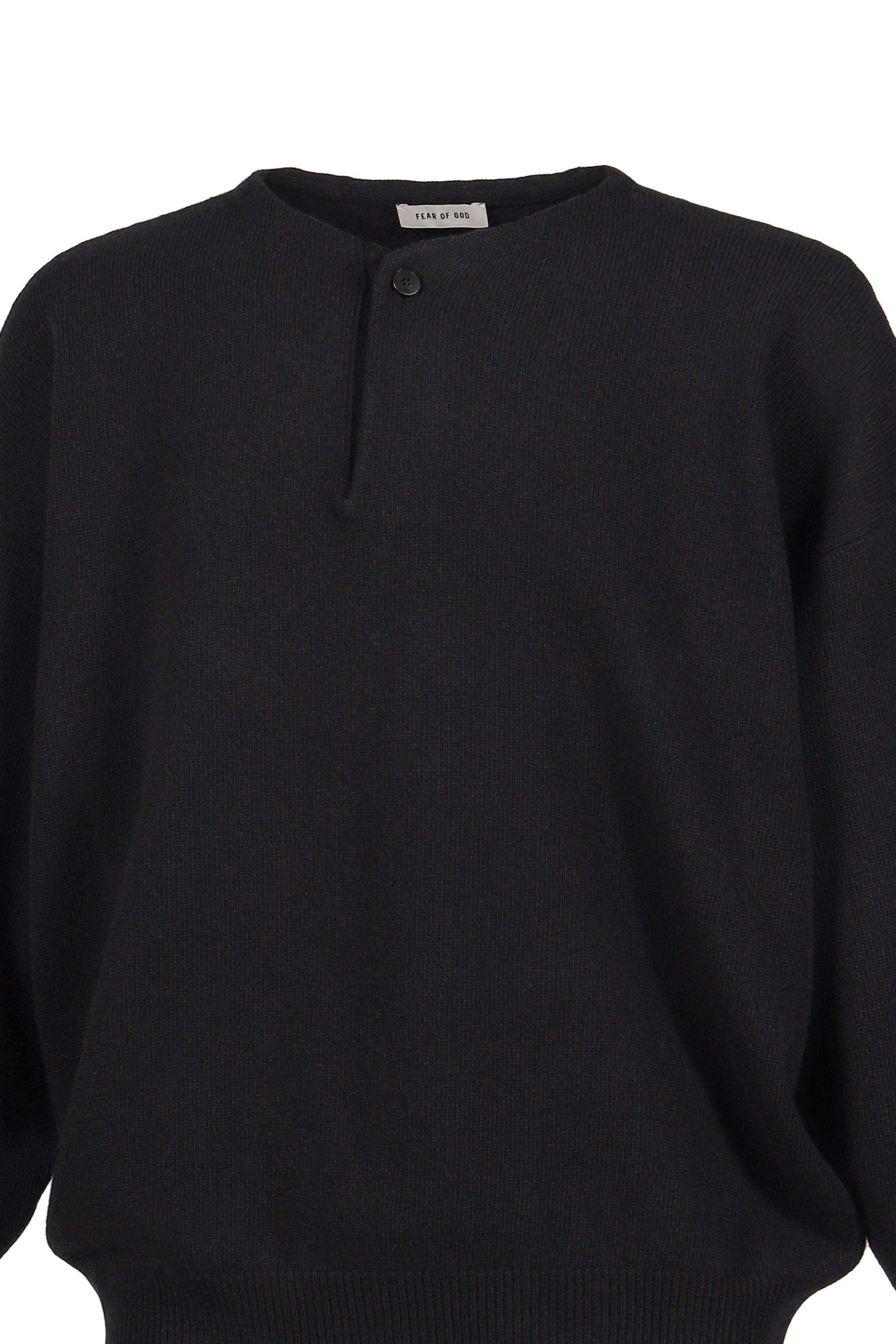 HENLEY SWEATER / BLK