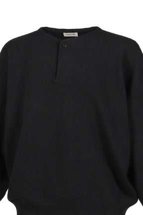 HENLEY SWEATER / BLK