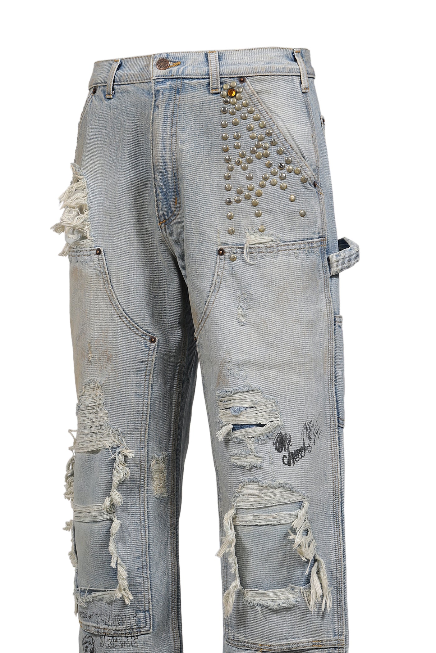 BUSTED DBL KNEE JEAN / IND