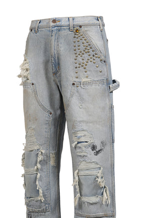 BUSTED DBL KNEE JEAN / IND