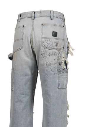 BUSTED DBL KNEE JEAN / IND