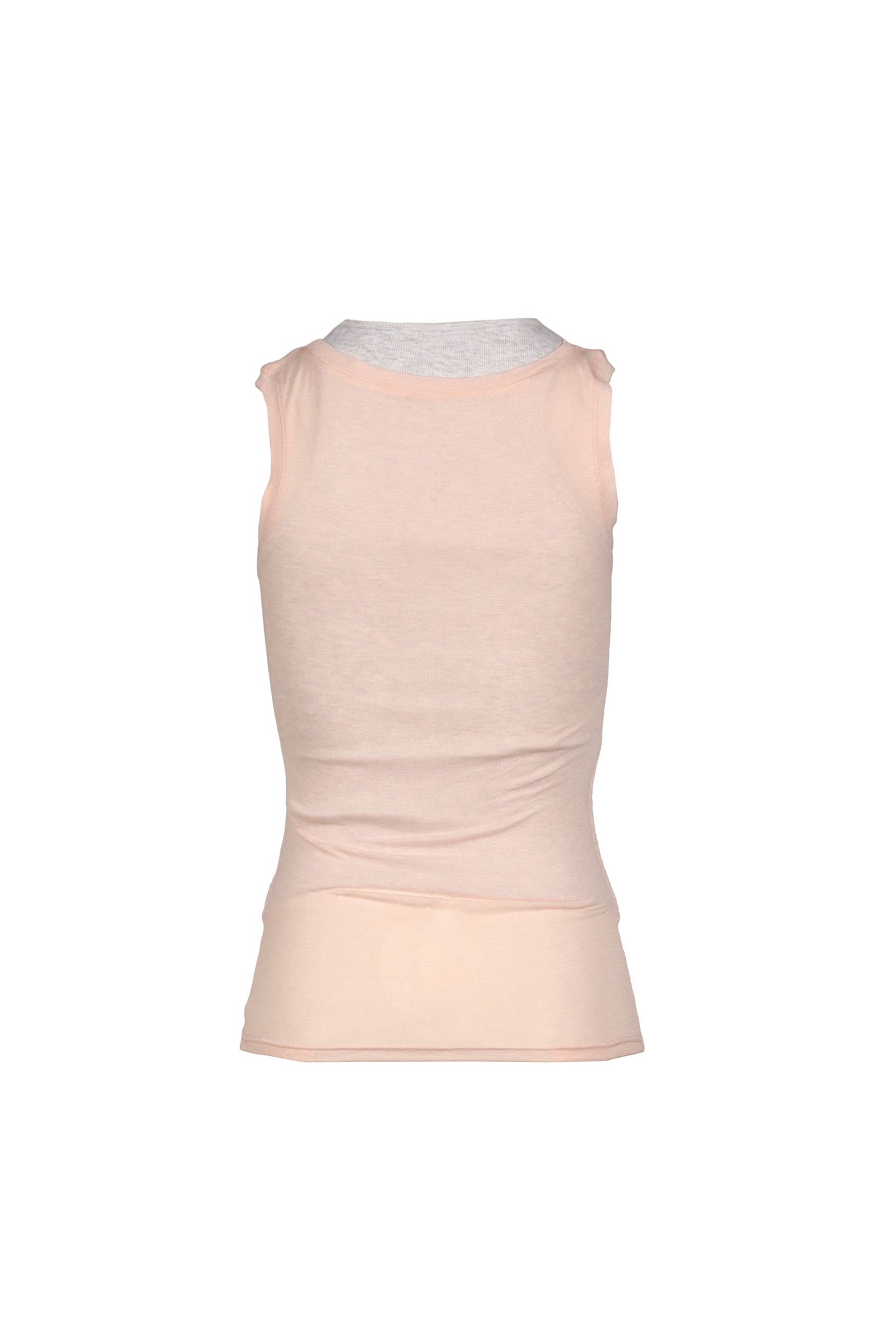 SOFT LAYERED SCOOP TOP / PNK