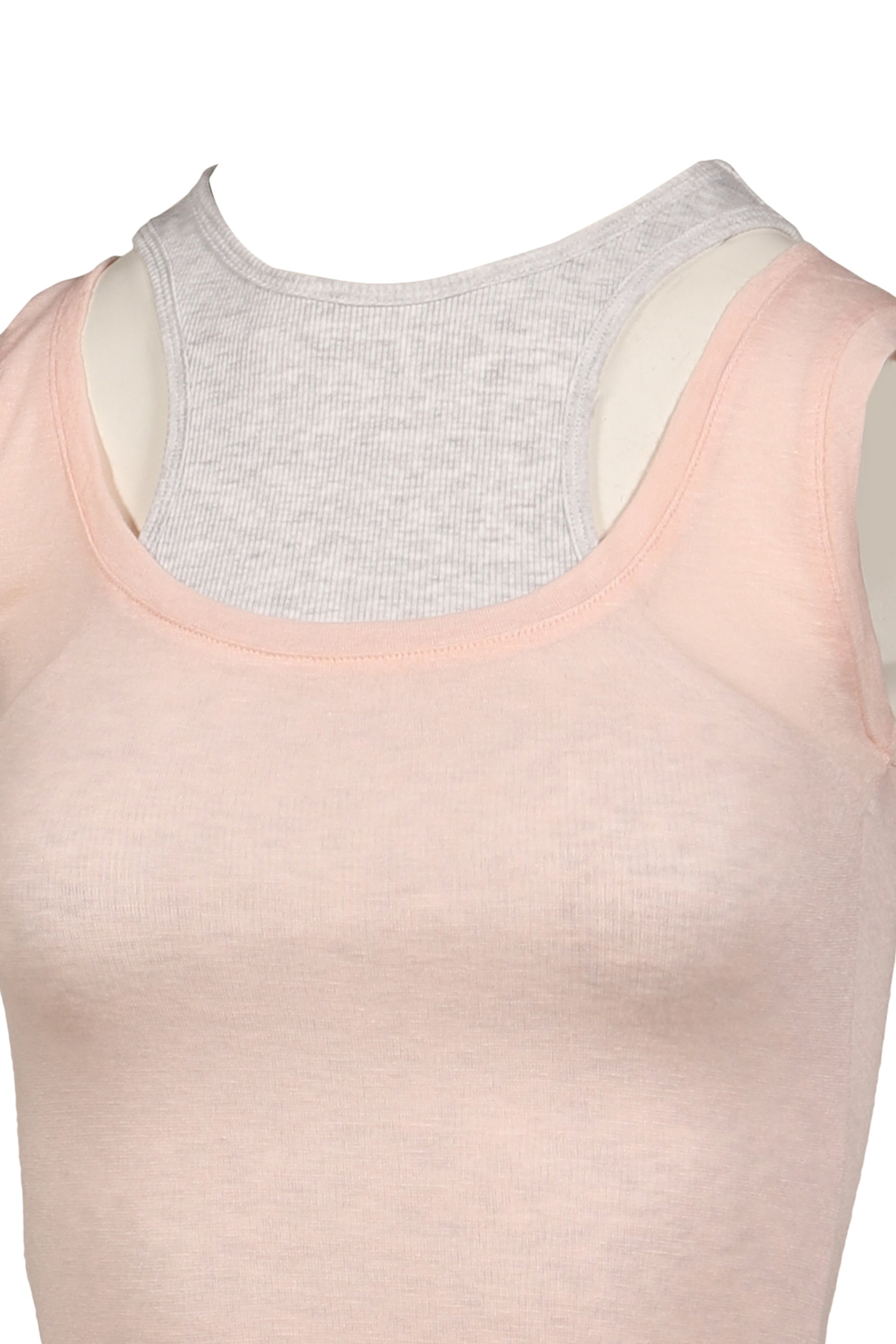 SOFT LAYERED SCOOP TOP / PNK