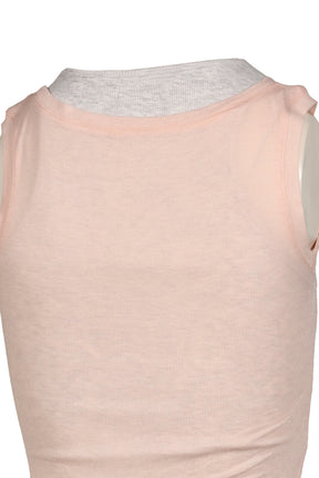 SOFT LAYERED SCOOP TOP / PNK