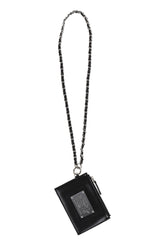 WALLET NECKLACE LEATHER / BLK