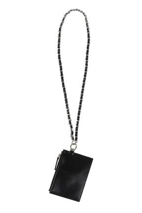 WALLET NECKLACE LEATHER / BLK
