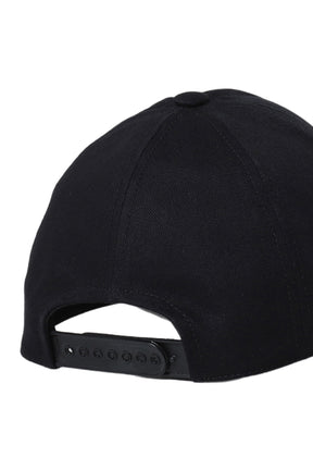EMBROIDERED COTTON CAP / BLK