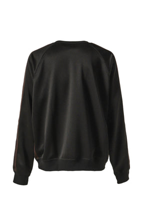 TRACK CREW NECK SHIRT - POLY SMOOTH / BLK