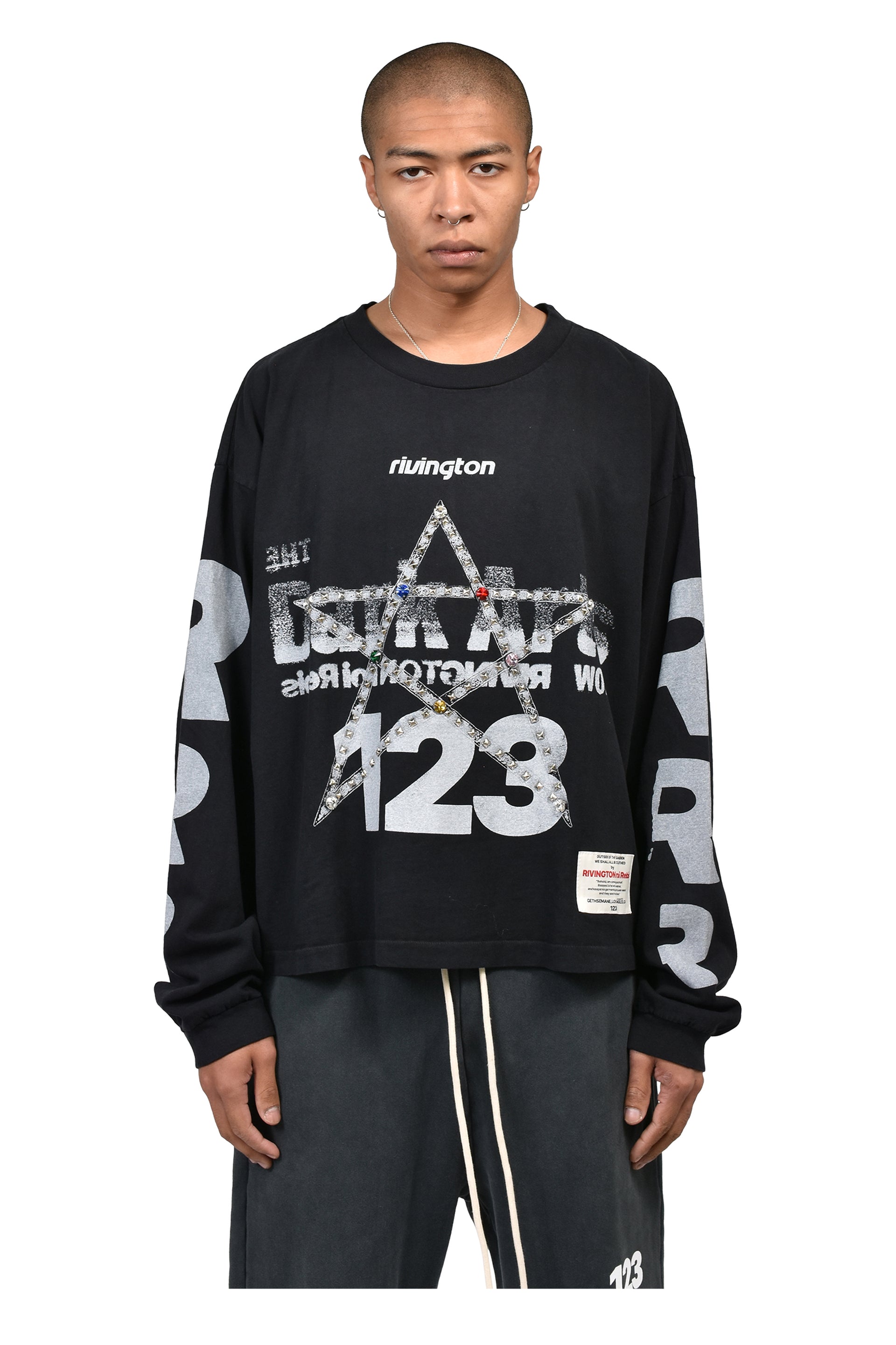 STUDDED DARK ARTS LS TSHIRTS (20TH EXCLUSIVE) / BLK