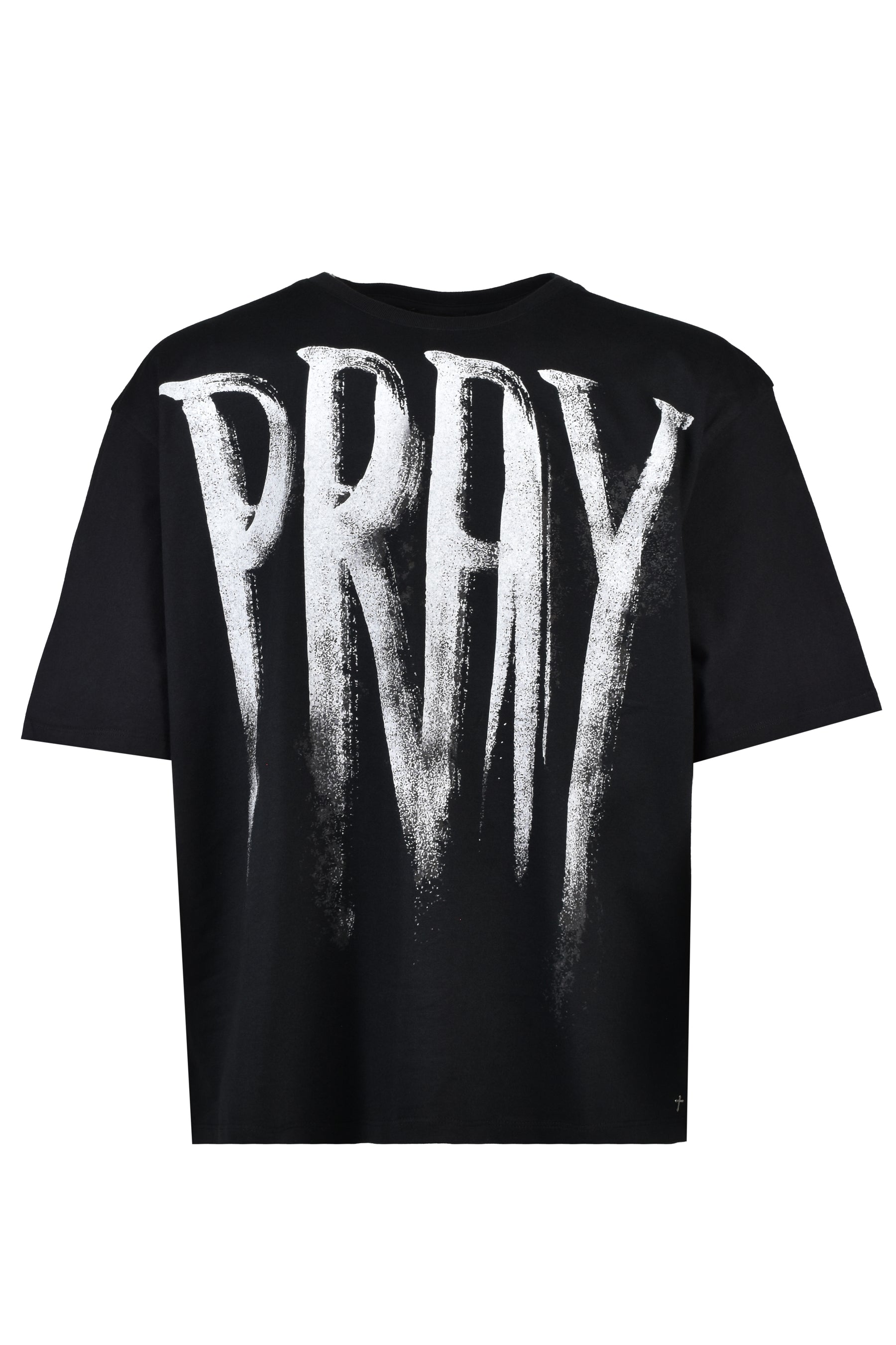 BRUSHED PRAY T-SHIRT / BLK