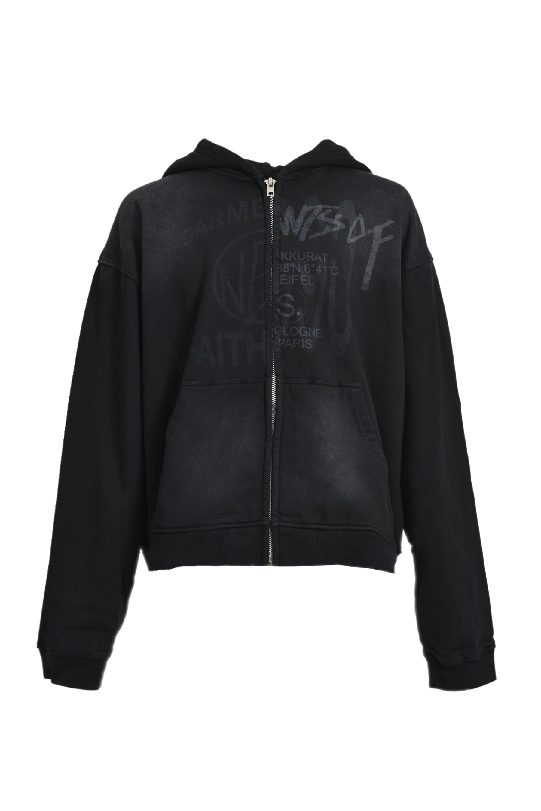 ZIP UP HOODIE / BLK