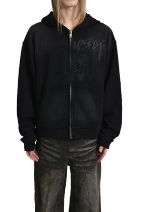 ZIP UP HOODIE / BLK