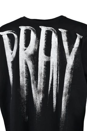 BRUSHED PRAY T-SHIRT / BLK