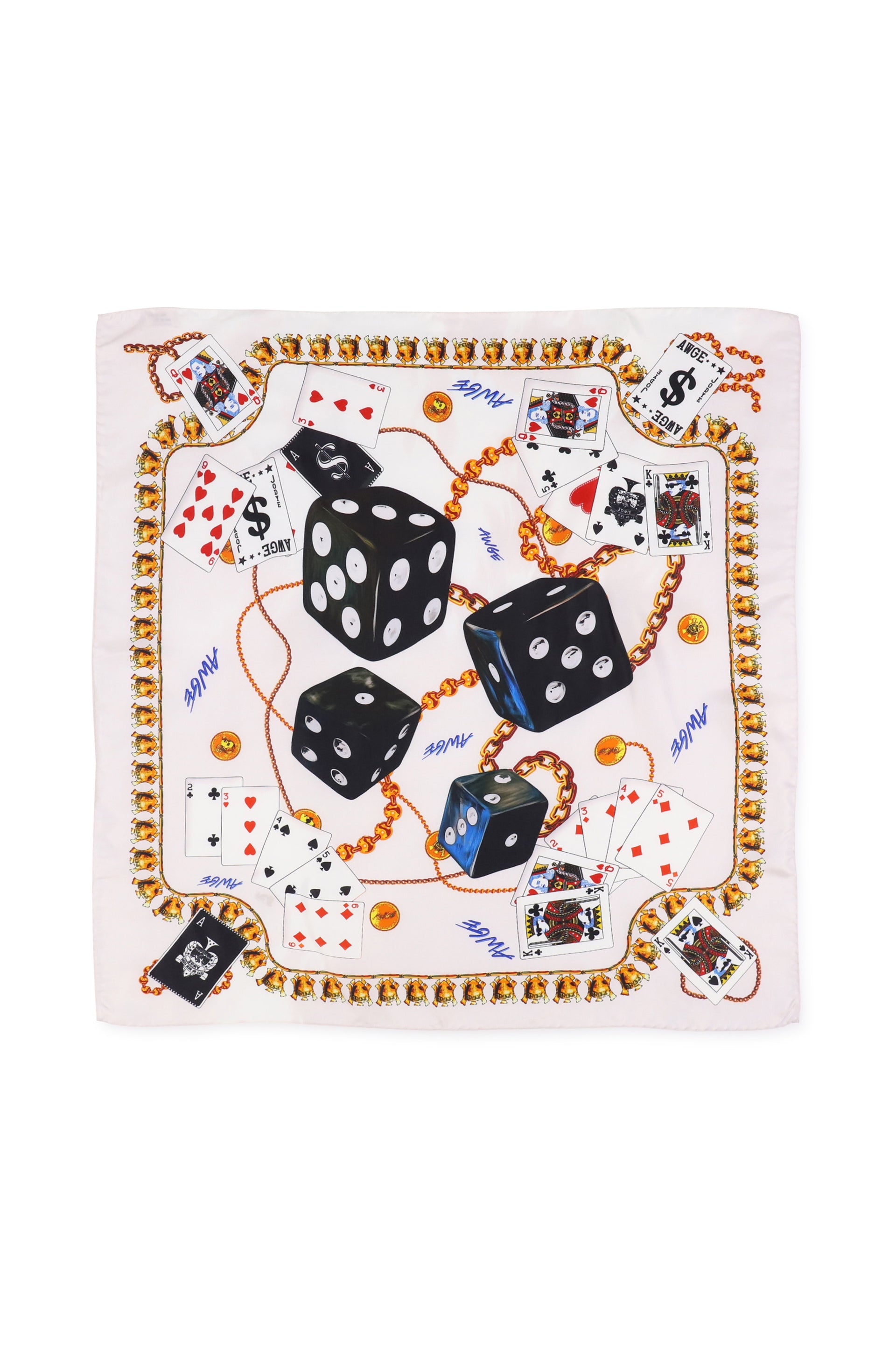 FOULARD / DICE PRINT WHT