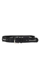 CHAIN ​​LEATHER BELT / BLACK