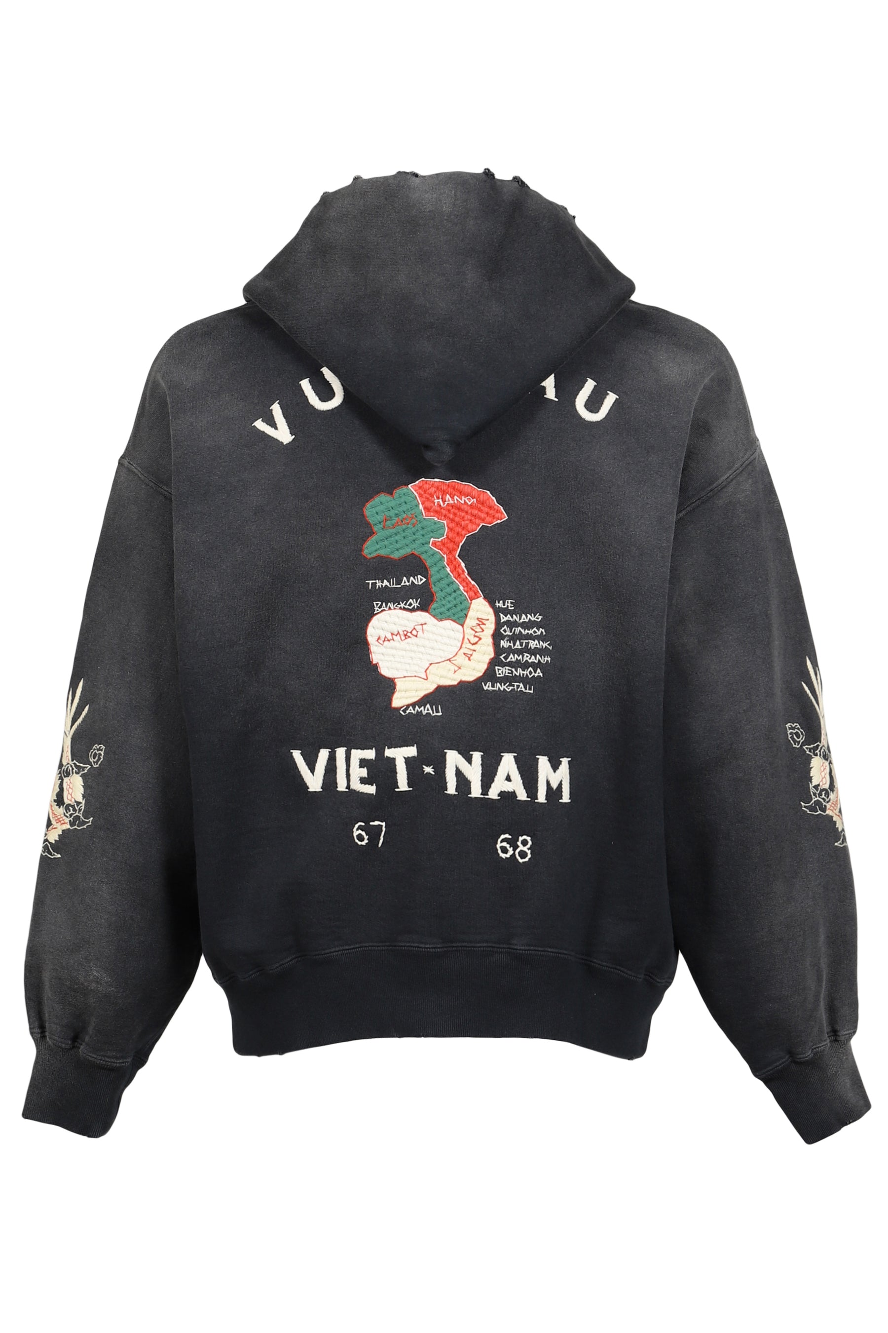 VIETNAM ZIP HOODIE AGED / BLK