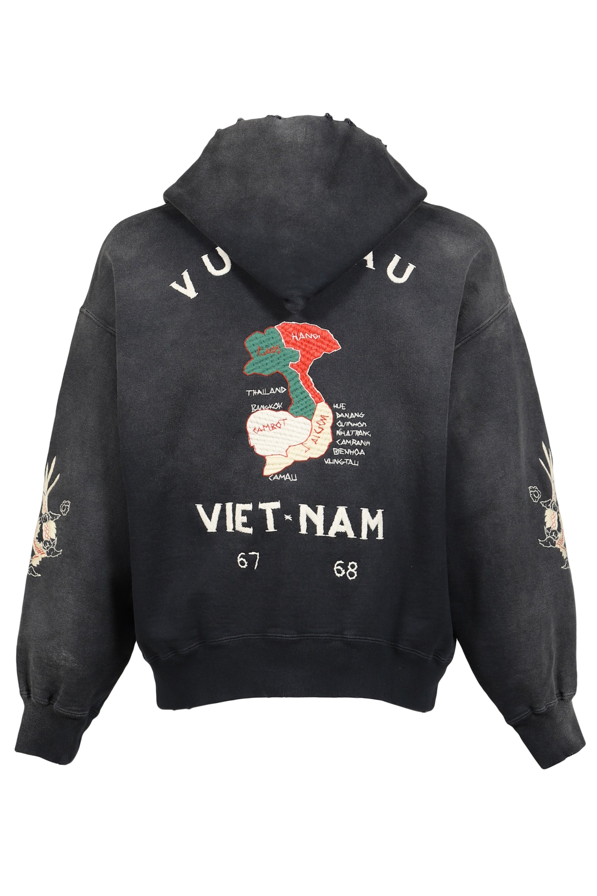 VIETNAM ZIP HOODIE AGED / BLK