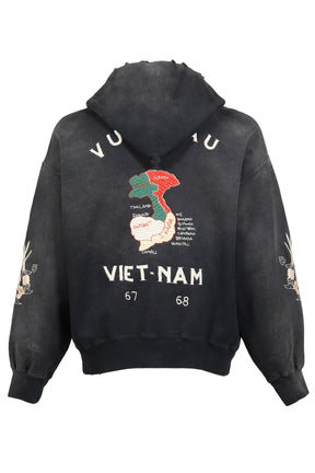 VIETNAM ZIP HOODIE AGED / BLK