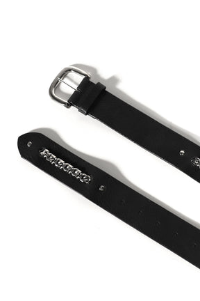 CHAIN ​​LEATHER BELT / BLACK