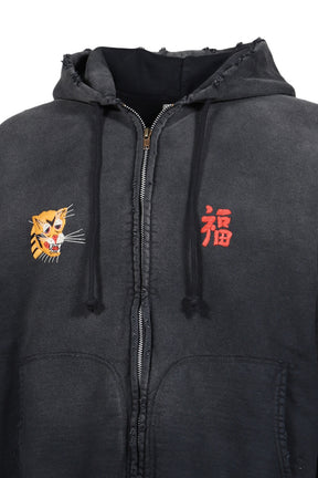 VIETNAM ZIP HOODIE AGED / BLK
