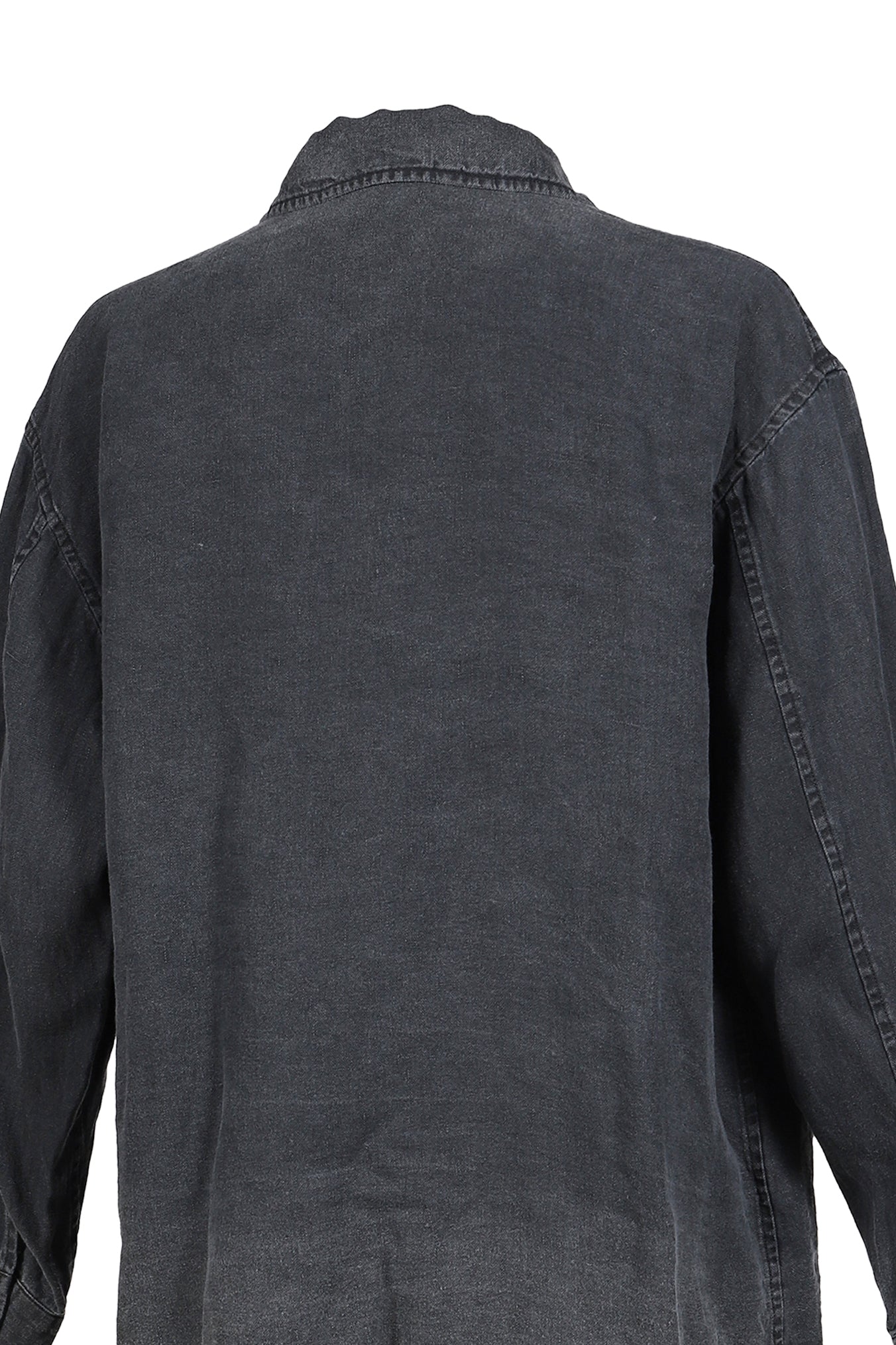 BLACK LINEN COACH JACKET / BLK