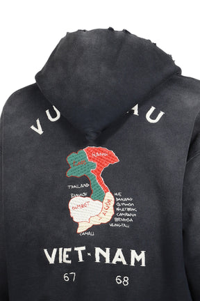 VIETNAM ZIP HOODIE AGED / BLK