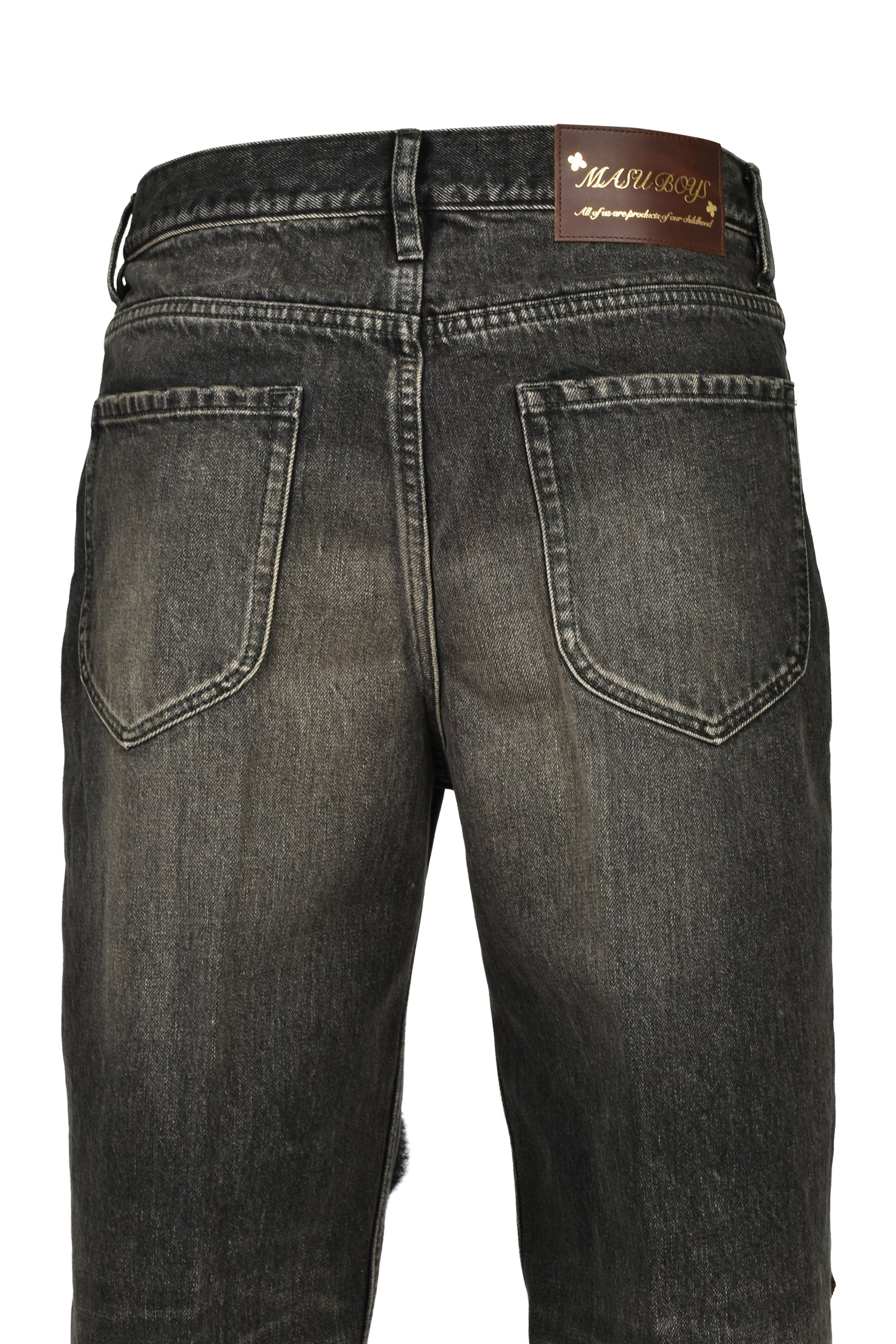 MB DIAMOND STRAIGHT JEANS / BLK