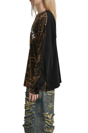 TWO FACED LONG SLEEVE / BLK CAMO