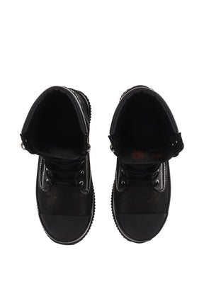 HI RUBBER LACE UP / BLK