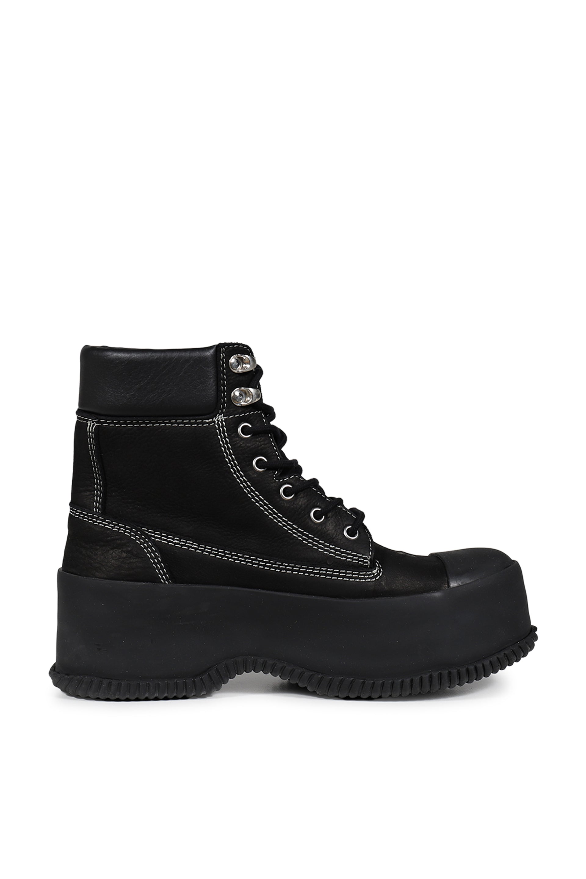 HI RUBBER LACE UP / BLK