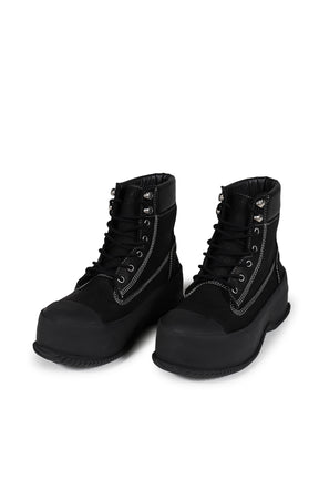HI RUBBER LACE UP / BLK