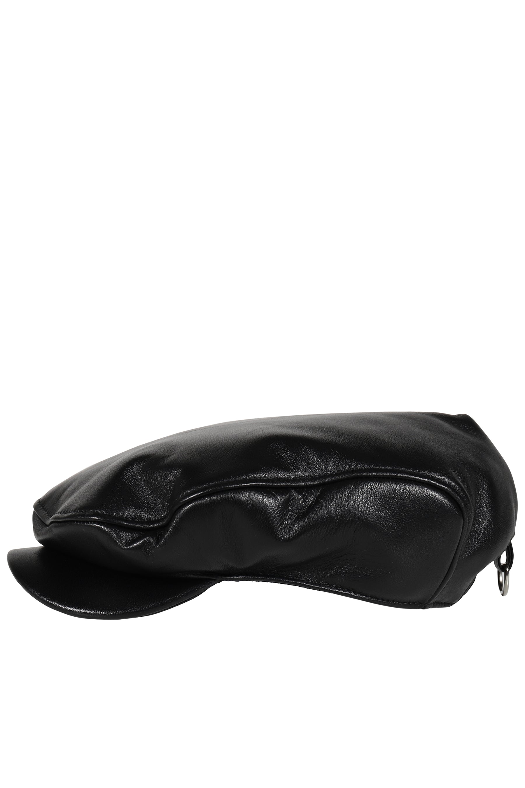 NEWSBOY CAP LEATHER / BLK
