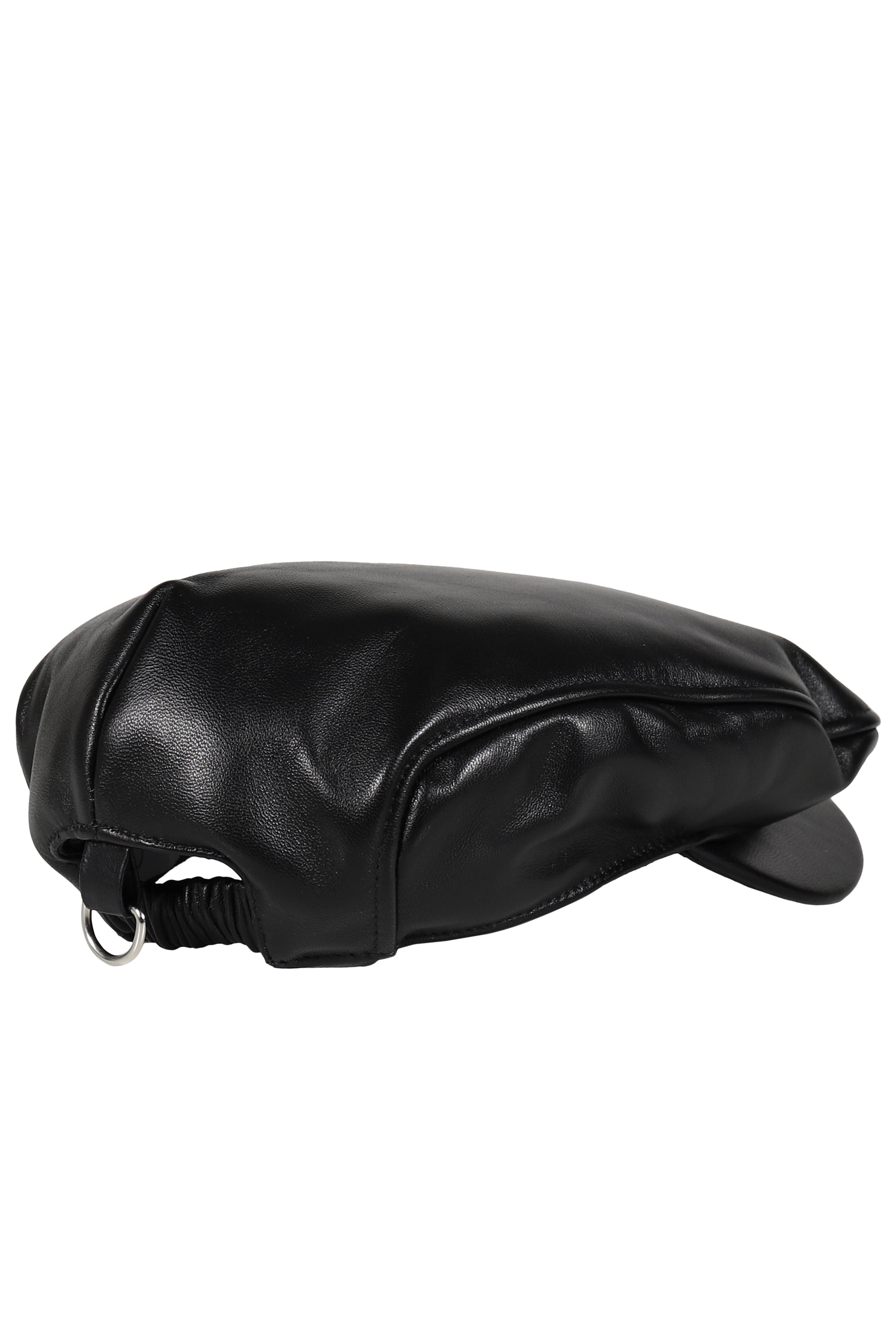 NEWSBOY CAP LEATHER / BLK