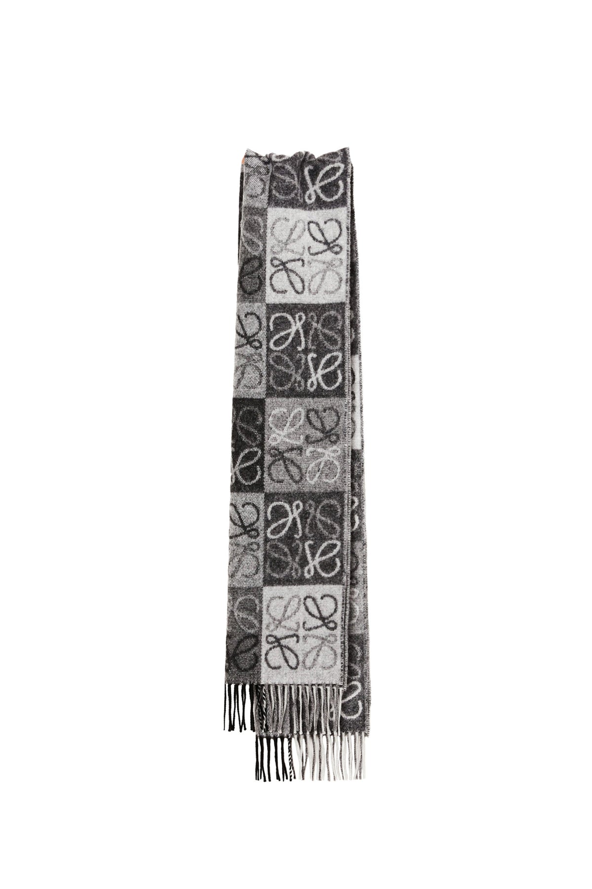 38X180 ANAGRAM SCARF / BLK WHT