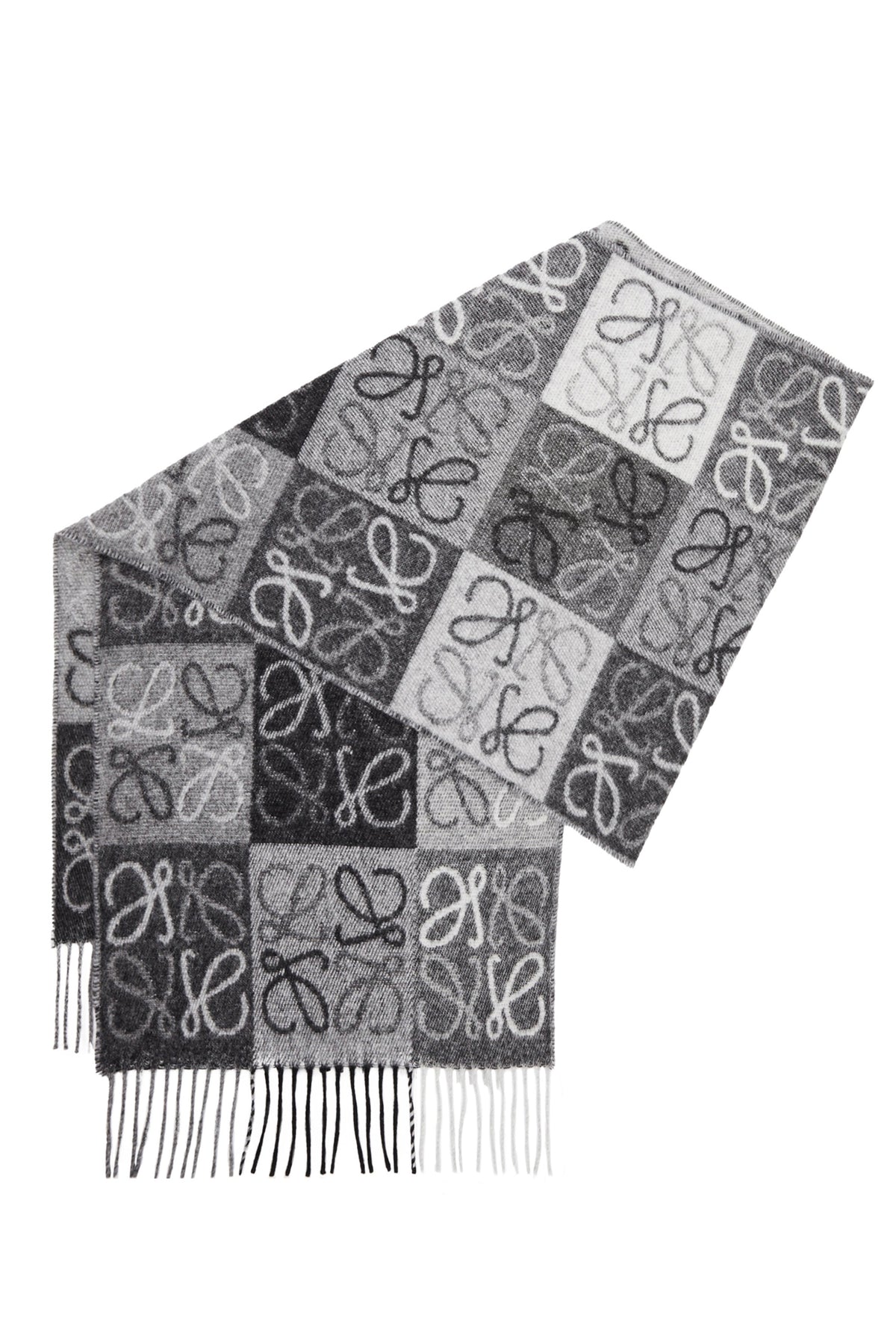 38X180 ANAGRAM SCARF / BLK WHT