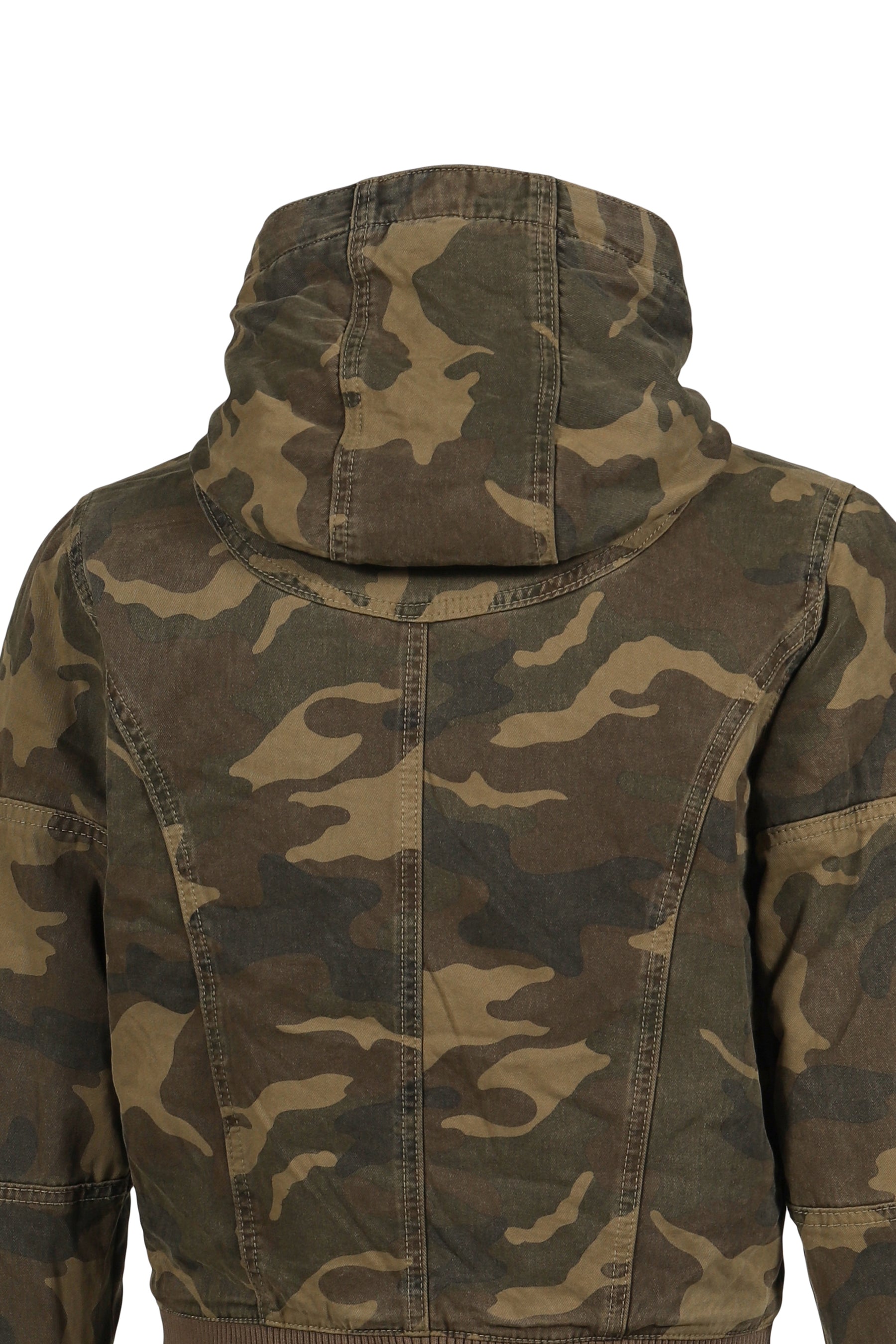 WASHED CAMO HOODED JACKET / CAMO