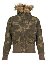 WASHED CAMO HOODED JACKET / CAMO
