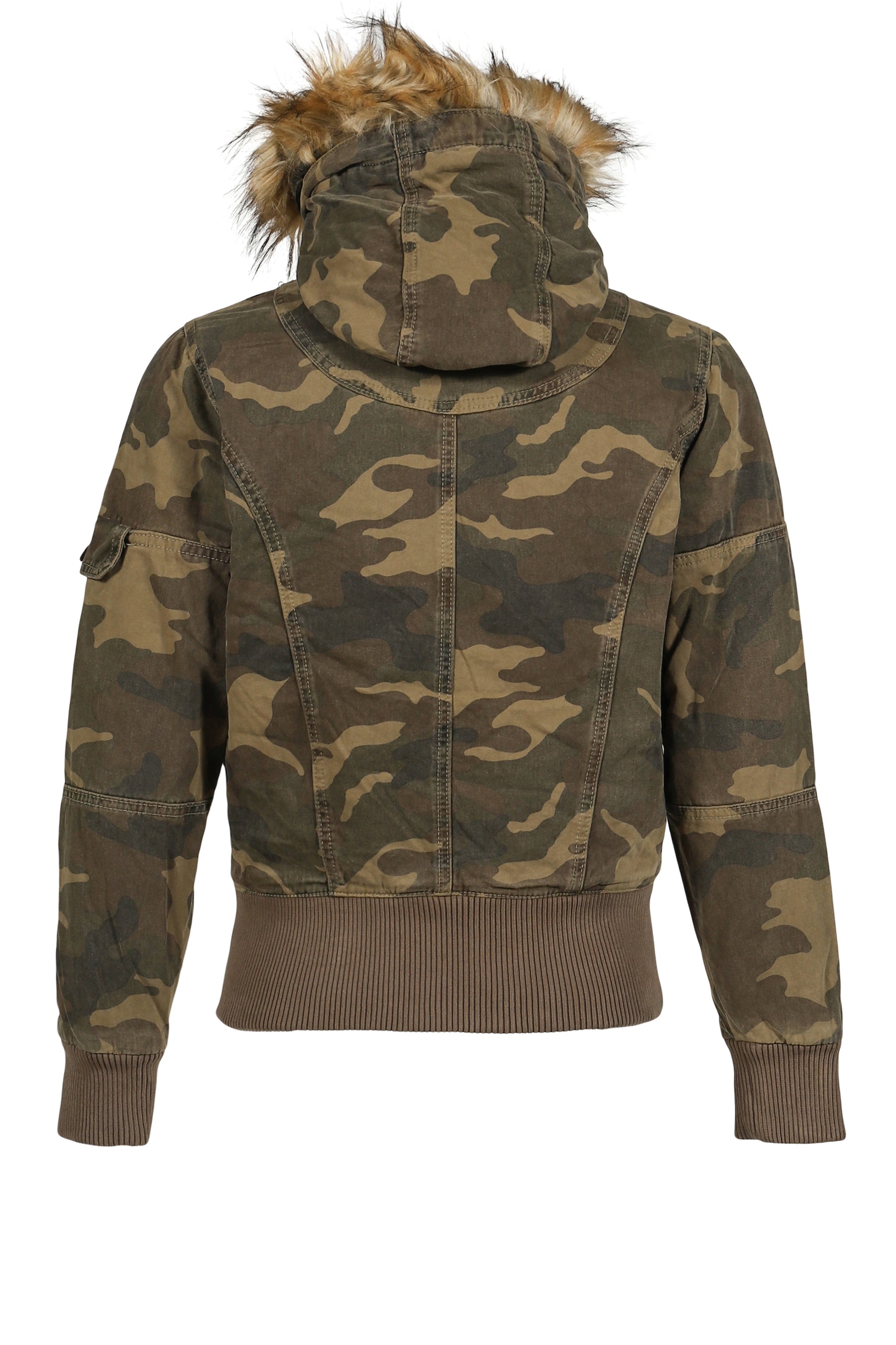 WASHED CAMO HOODED JACKET / CAMO