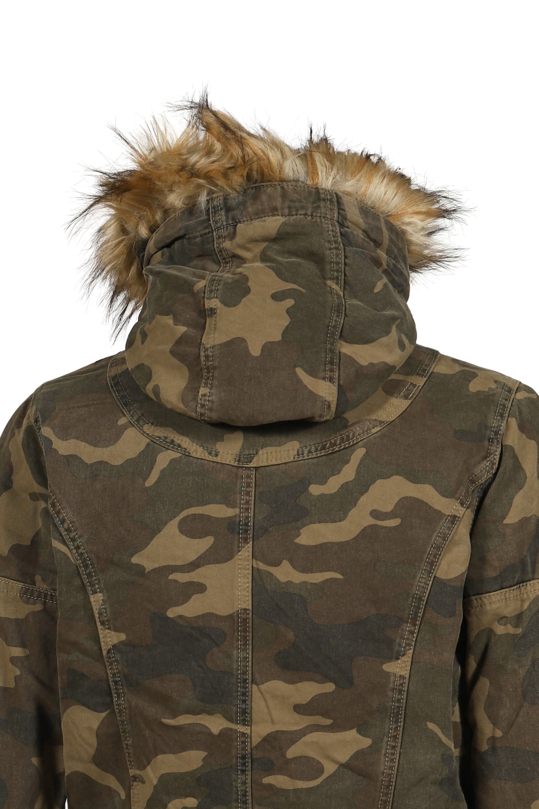 WASHED CAMO HOODED JACKET / CAMO
