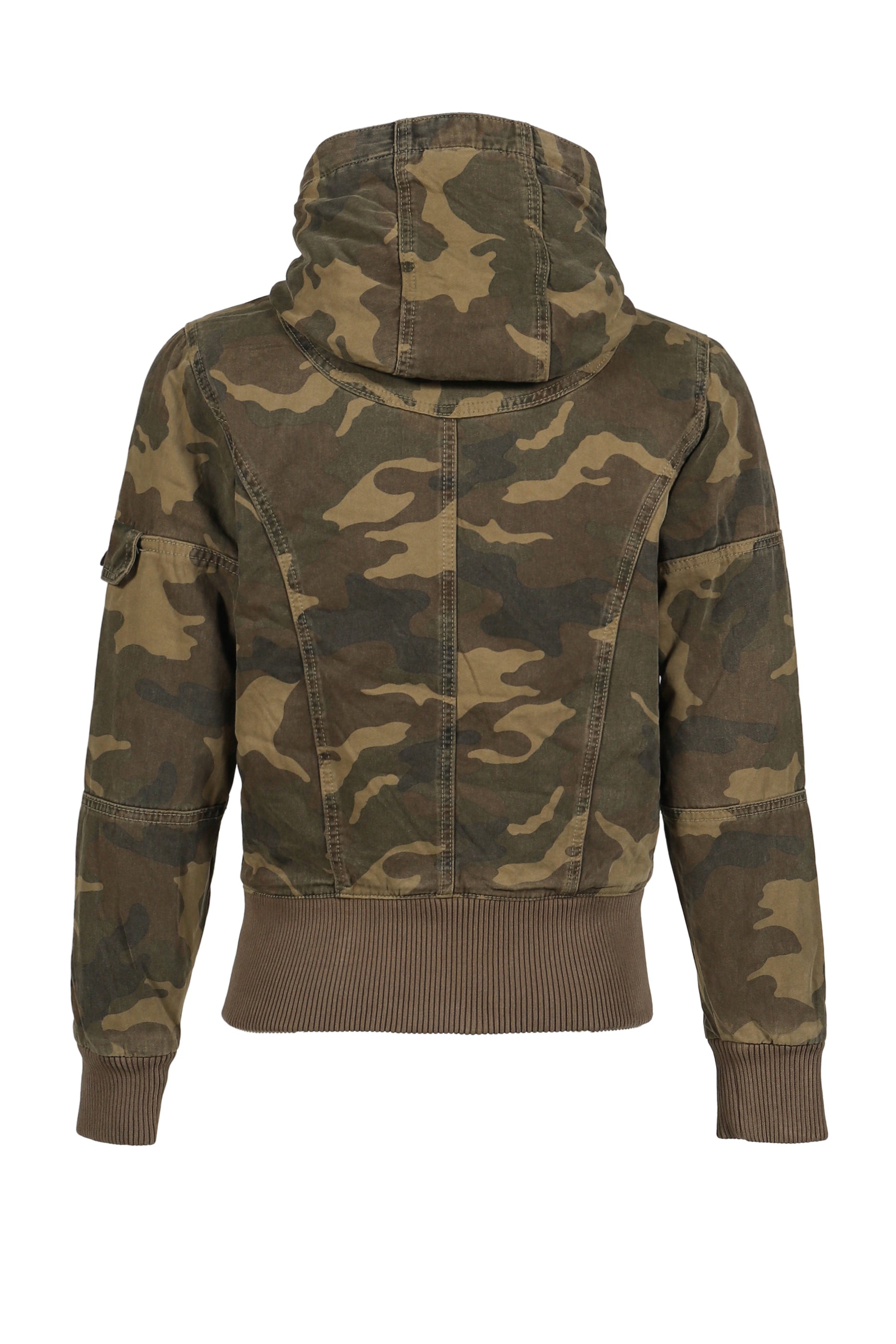 WASHED CAMO HOODED JACKET / CAMO