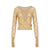 MOONOGRAM MESH FLOCK SECOND SKIN CROPPED /  CAMEL