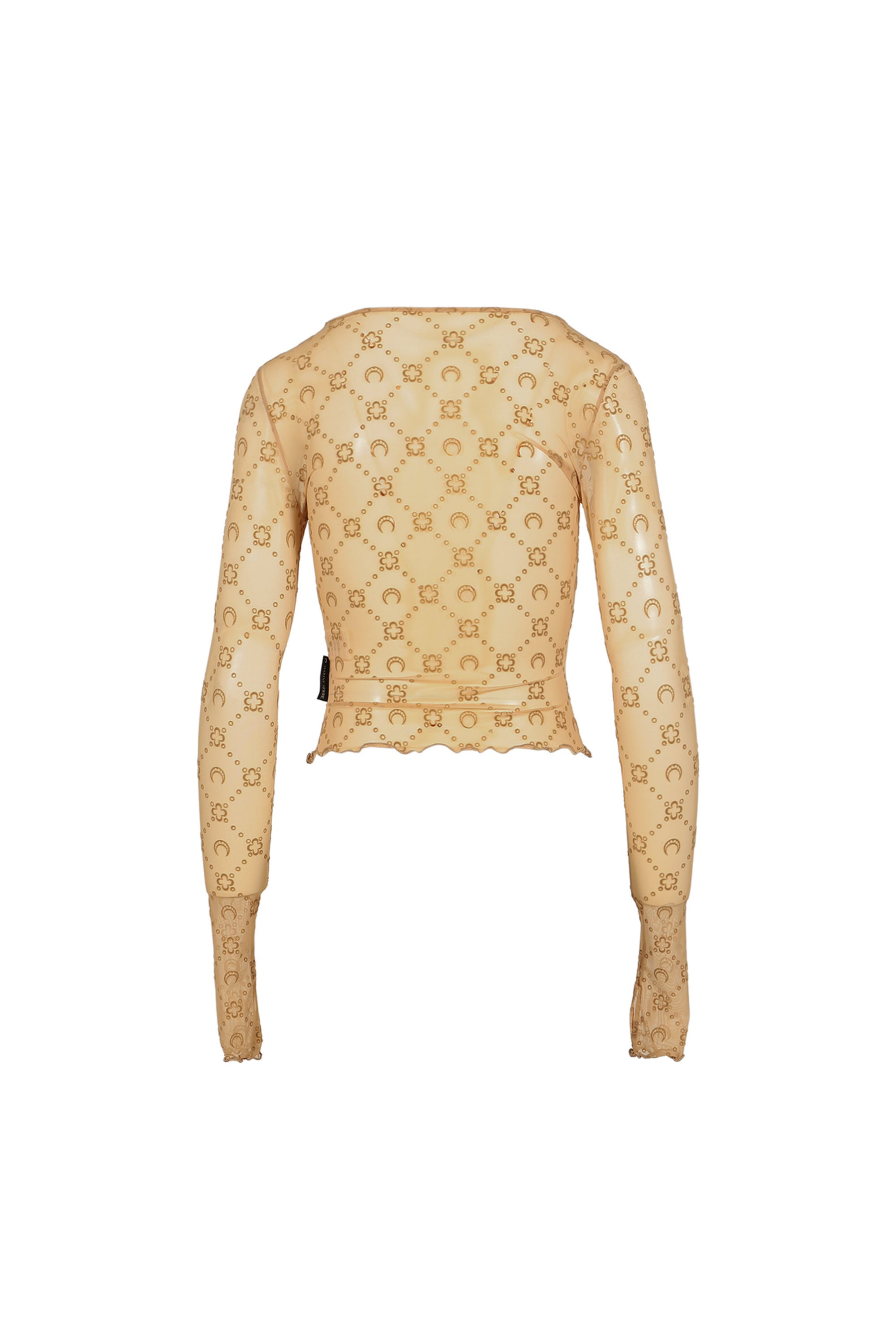 MOONOGRAM MESH FLOCK SECOND SKIN CROPPED /  CAMEL