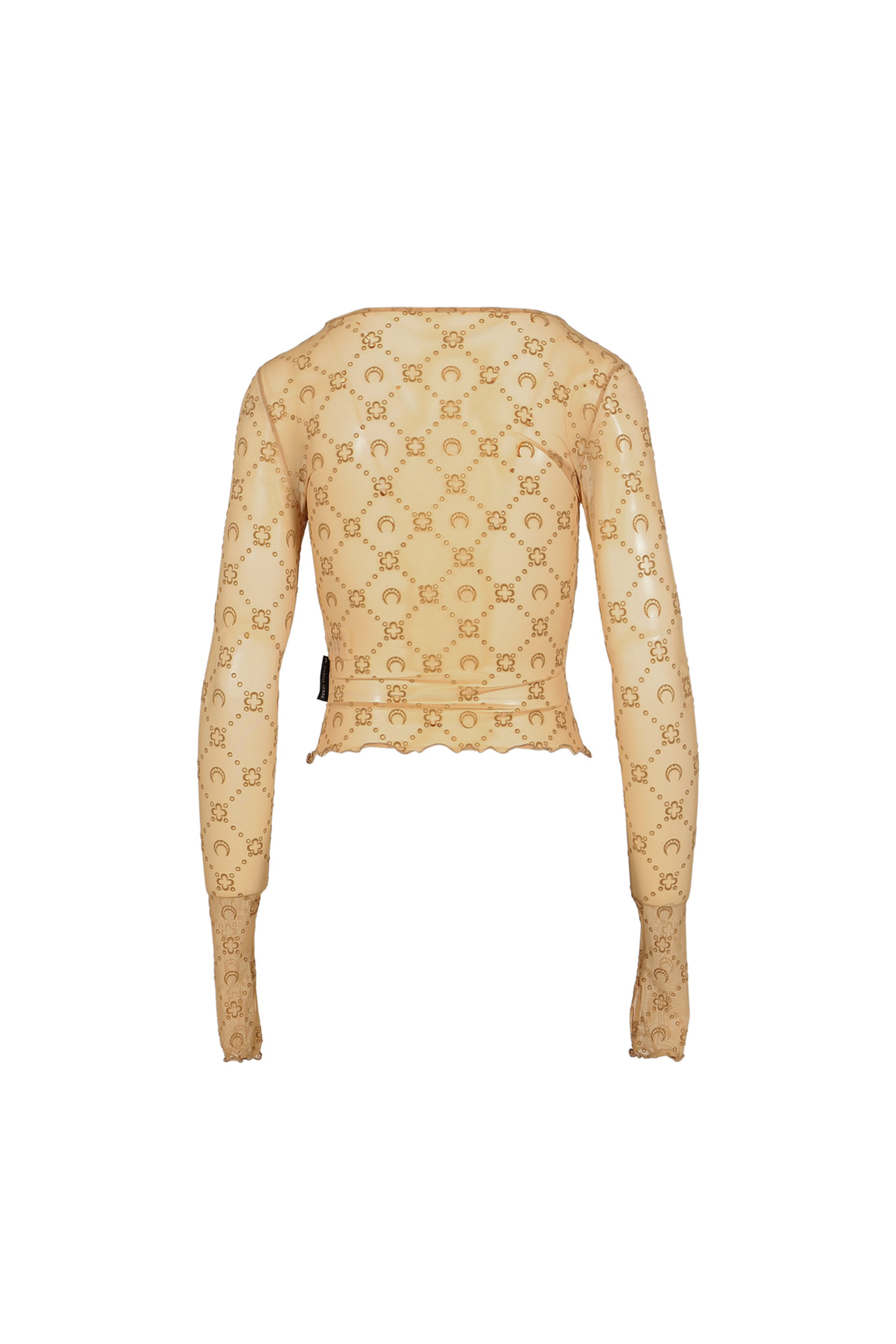 MOONOGRAM MESH FLOCK SECOND SKIN CROPPED /  CAMEL