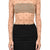 MOONOGRAM MESH FLOCK SECOND SKIN CROPPED /  CAMEL