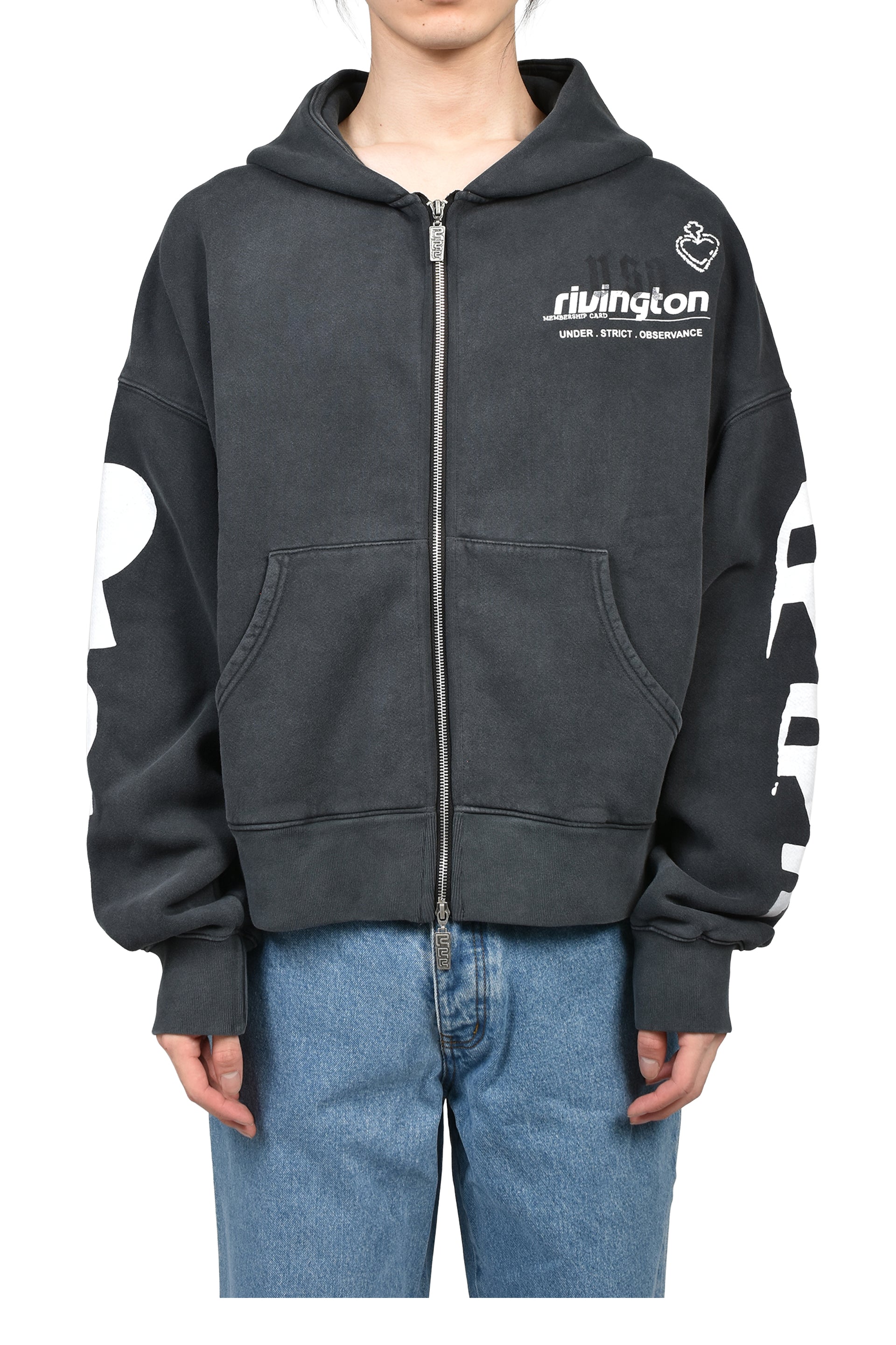 MEMBERSHIP USO ZIP HOODIE / BLK